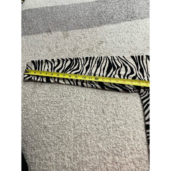 NWT George Simonton Says Womens Medium Zebra Long Sleeve Top Black Mob Wife QVC - Picture 4 of 13